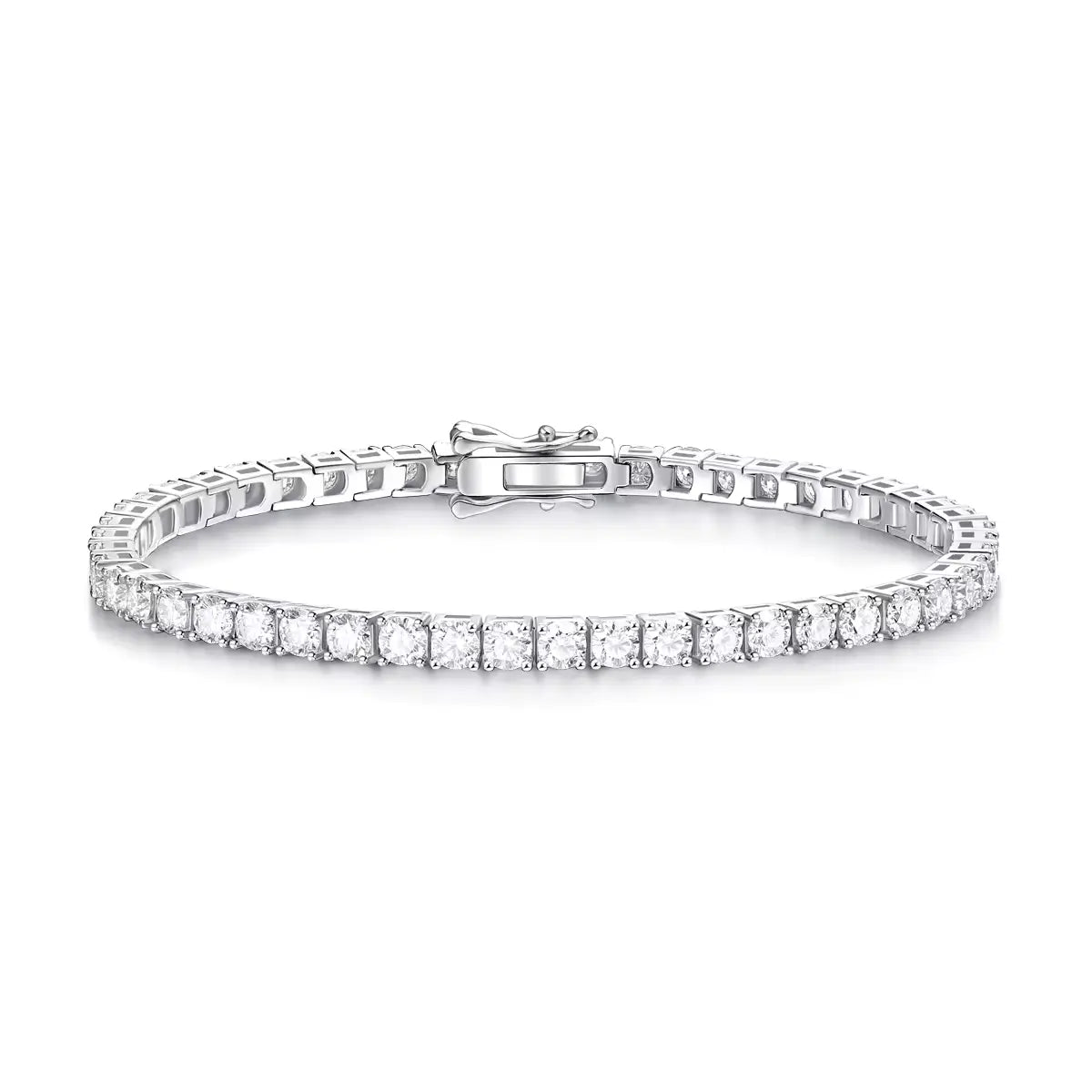 3.0mm 5.25 carat Moissanite Tennis Bracelet, Dazzling & Luxurious