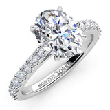 Elodie - 3 Carat Oval Shape Lab Grown Diamond Ring: Unparalleled Brilliance, Ethical Luxury