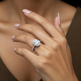 Laurel oval shape diamond ring created in platinum