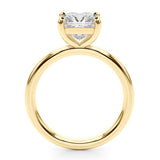 Melody - side view of the 3 carat princess cut  lab grown diamond solitaire ring